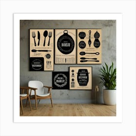 Kitchen Wall Set Art Print