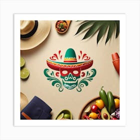 Mexican Skull 49 Art Print