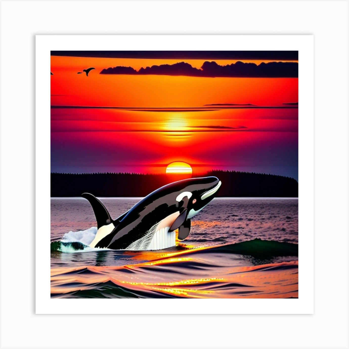 Sunset Orca Art Kit — Art Spot Studio