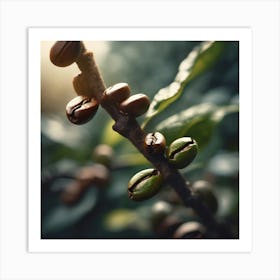 Coffee Beans On A Branch 1 Art Print