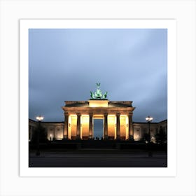 Brandenburg Gate At Night Art Print