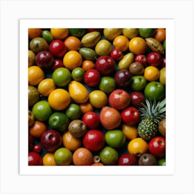 Colorful Fruits Art Print