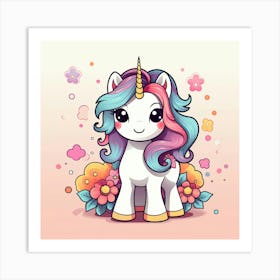 Cute Unicorn 556 Art Print