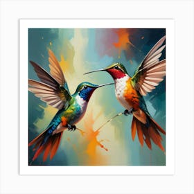 Hummingbirds Art Print 2 Art Print