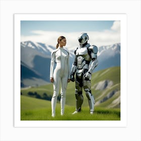 Futuristic Couple 111 Art Print