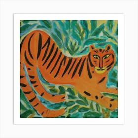 Tiger In The Jungle Art Print