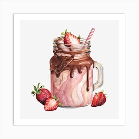 Strawberry Milkshake 13 Art Print