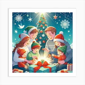 Christmas Family Art Print