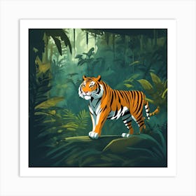 Tiger In The Jungle 1 Art Print