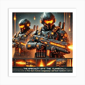 Flameguard Battalion Specialty Fire Armor Art Print