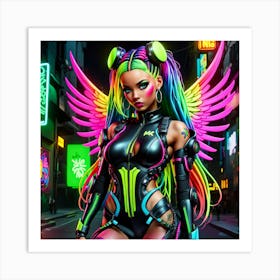 Neon Angel 24 Art Print