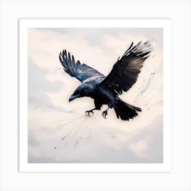 Raven In The Sky Art Print