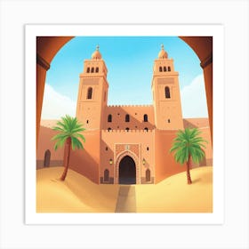 Islamic Structure In The Desert Art Print