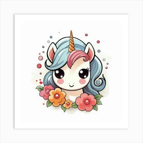 Cute Unicorn 473 Art Print