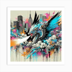 Dragon In The Sky 4 Art Print