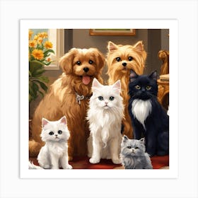 Family Pets Art Print