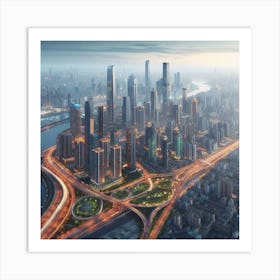 Shanghai Cityscape Art Print