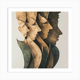 Four Faces Art Print