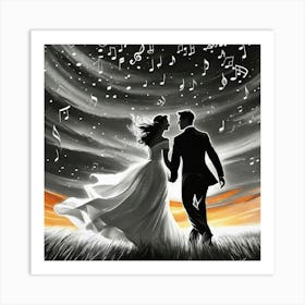 Starry Night Wedding Art Print