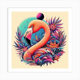 Lovely Flamingo Art Print