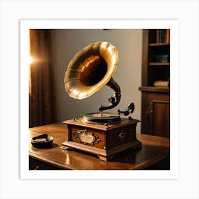 Melodies of the Past: The Classic Gramophone Art Print