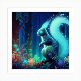 A mystical squirrel 3 Art Print