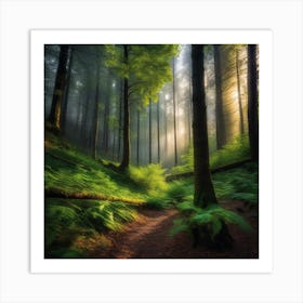 Ferns In The Forest 2 Art Print