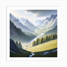 Landscape Painting 120 Art Print