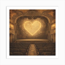 Heart Stage Background Stock Photo Art Print