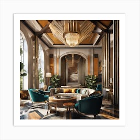 Art Deco Architecture and Afrocentric Interior Design. Art Print