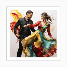 Elegant dancing 4 Art Print