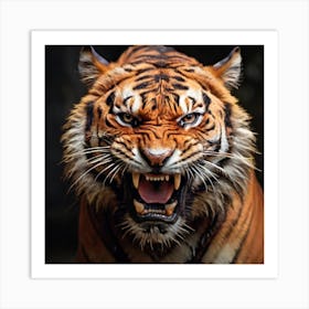 Angry Tiger Art Print