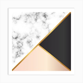 Marble And Gold Wallpaper Art Print