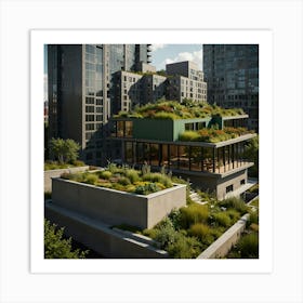 Green Roof 3 Art Print