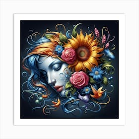 Flower Girl 4 Art Print