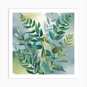 A Stunning Watercolor Painting Of Eucalyptus Leave 1adg5vsosvgo05vym8aicg Jfek5ne Sw6aw8ox6bssdw Art Print