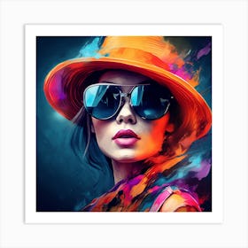 Woman In A Hat 8 Art Print