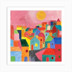 Colorful Houses 1 Art Print