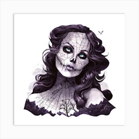 Skeleton Woman 1 Art Print