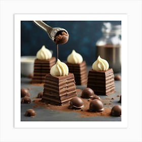 Chocolate Desserts Art Print