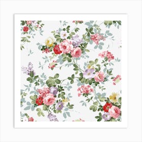 Floral Elements Peony Chinese Rose Art Print