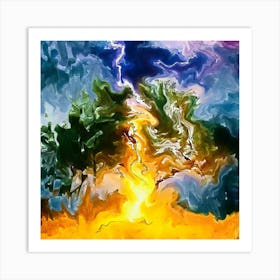 Fire By Binod Dawadi Art Print