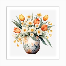 Daffodils In A Vase 1 Art Print