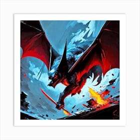 Dragon In Flight 1 Art Print