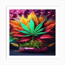 Marijuana Leaf Art Print