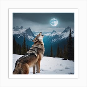 Howling Wolf Art Print