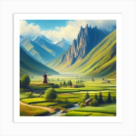 A beautiful, attractive image of a valley Art Print