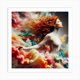 Colorful Woman Art Print