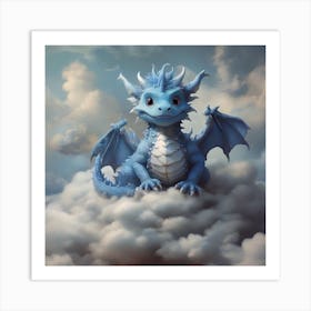 Remo Blue Dragon 1 Art Print