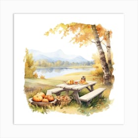 Autumn Picnic Art Print